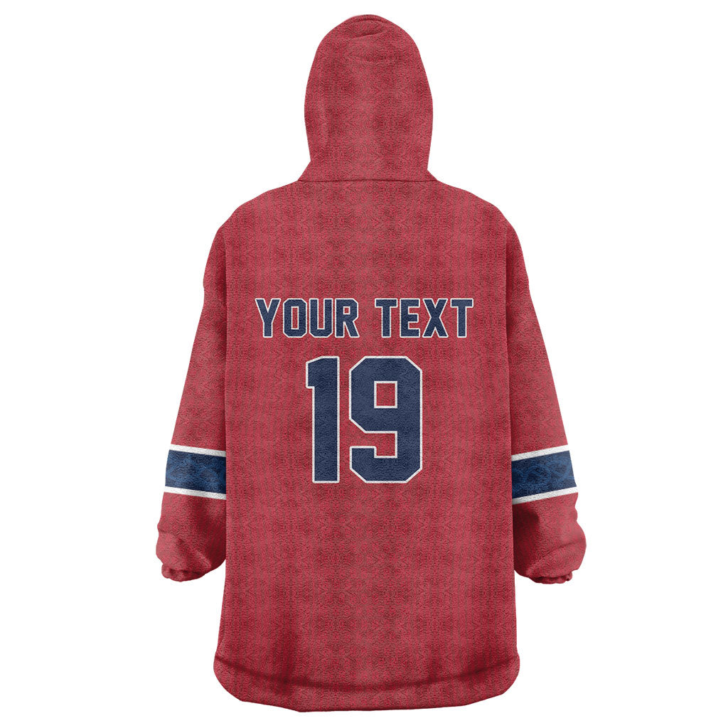 Custom World Football 2026 Norway Wearable Blanket Hoodie Viking Moose Trophy Champion