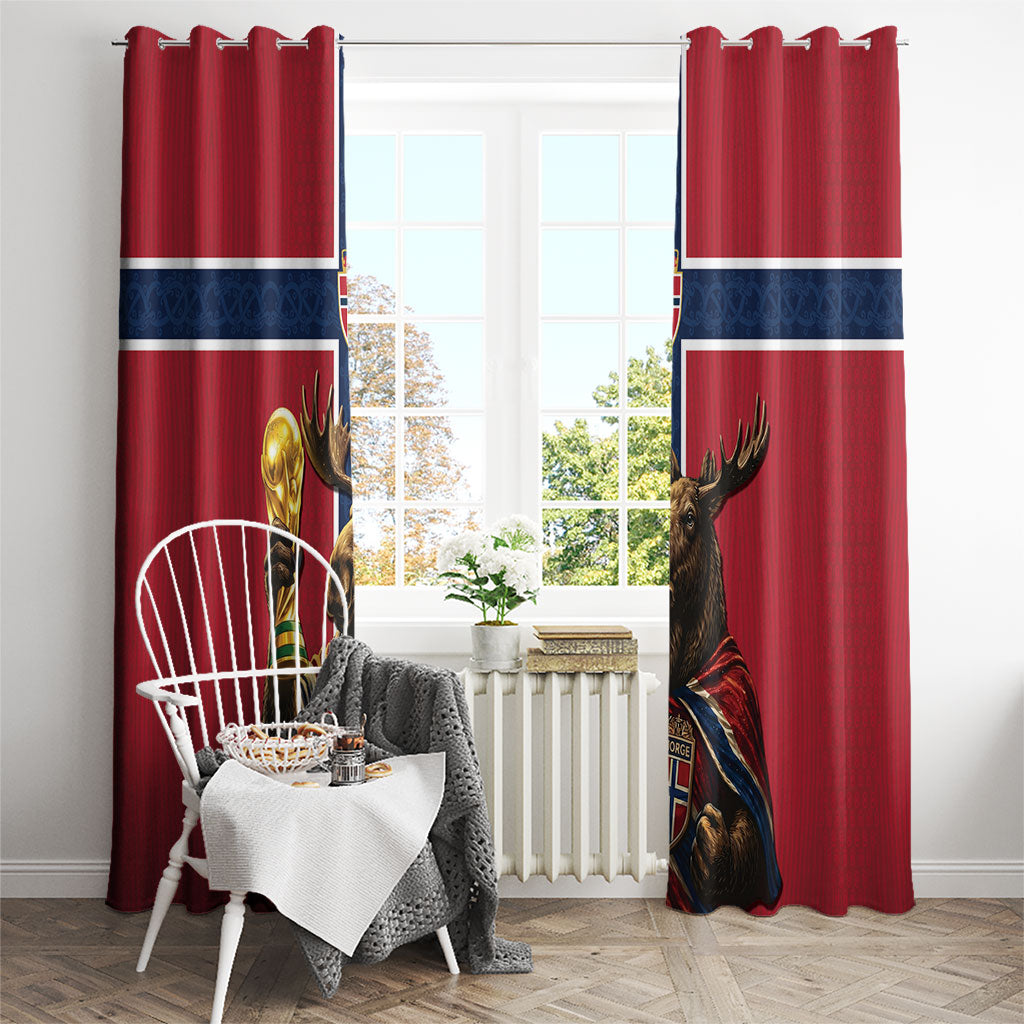World Football 2026 Norway Window Curtain Viking Moose Trophy Champion