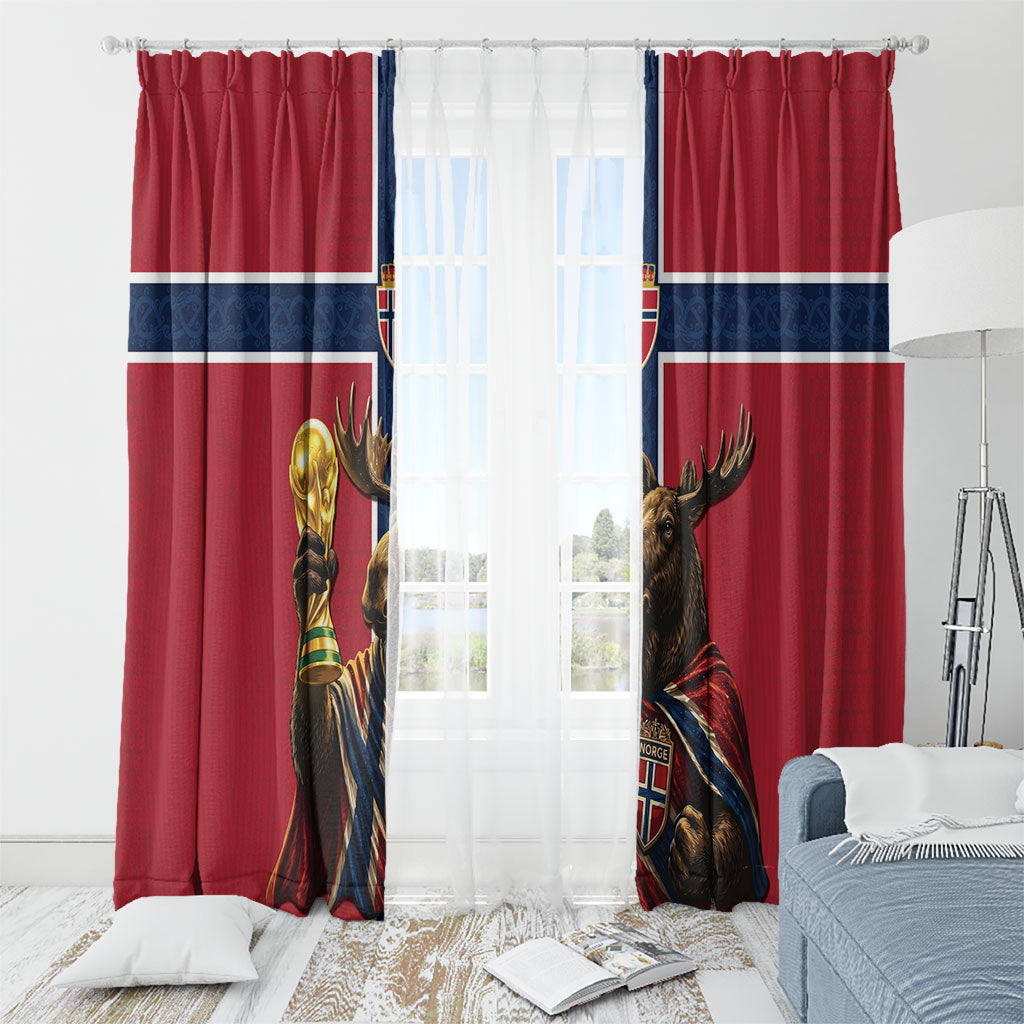 World Football 2026 Norway Window Curtain Viking Moose Trophy Champion