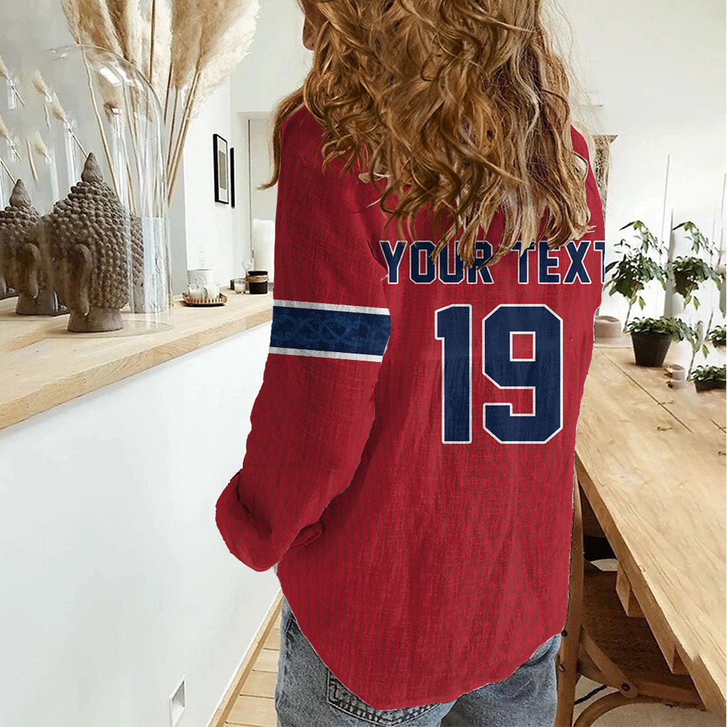 Custom World Football 2026 Norway Women Casual Shirt Viking Moose Trophy Champion