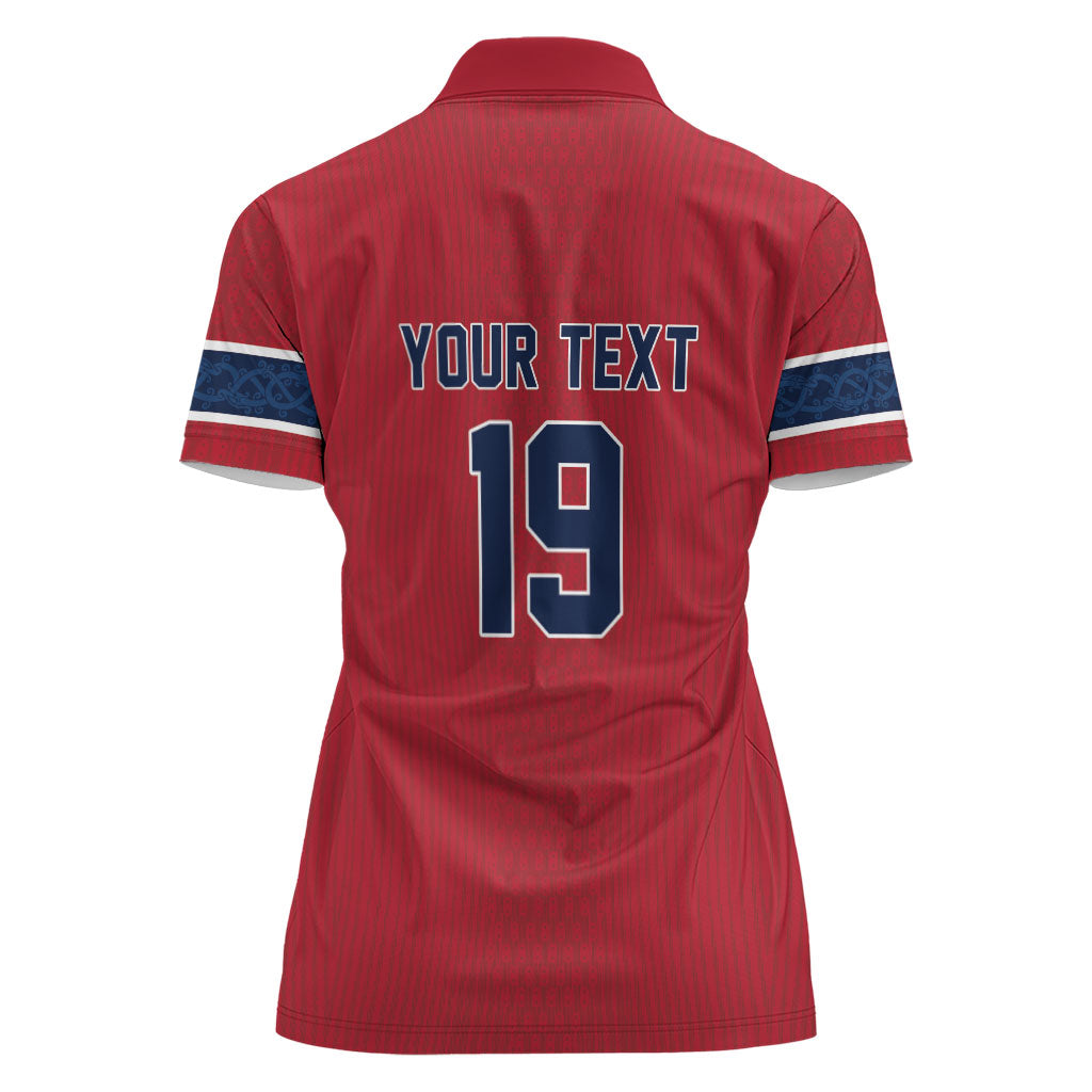 Custom World Football 2026 Norway Women Polo Shirt Viking Moose Trophy Champion