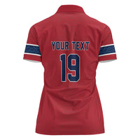 Custom World Football 2026 Norway Women Polo Shirt Viking Moose Trophy Champion