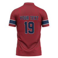 Custom World Football 2026 Norway Zipper Polo Shirt Viking Moose Trophy Champion
