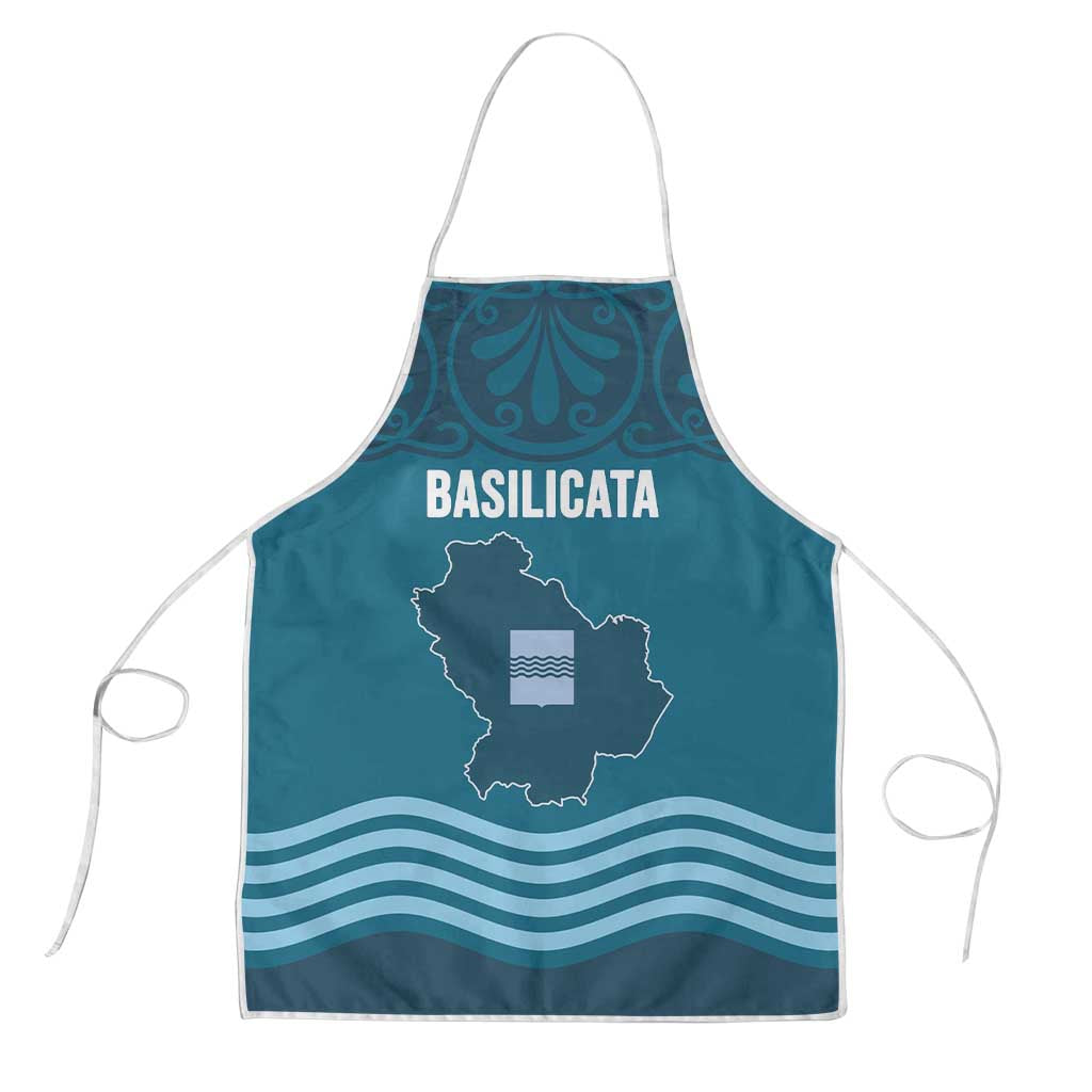 Italy Basilicata Apron Map With Flag Style - Wonder Print Shop