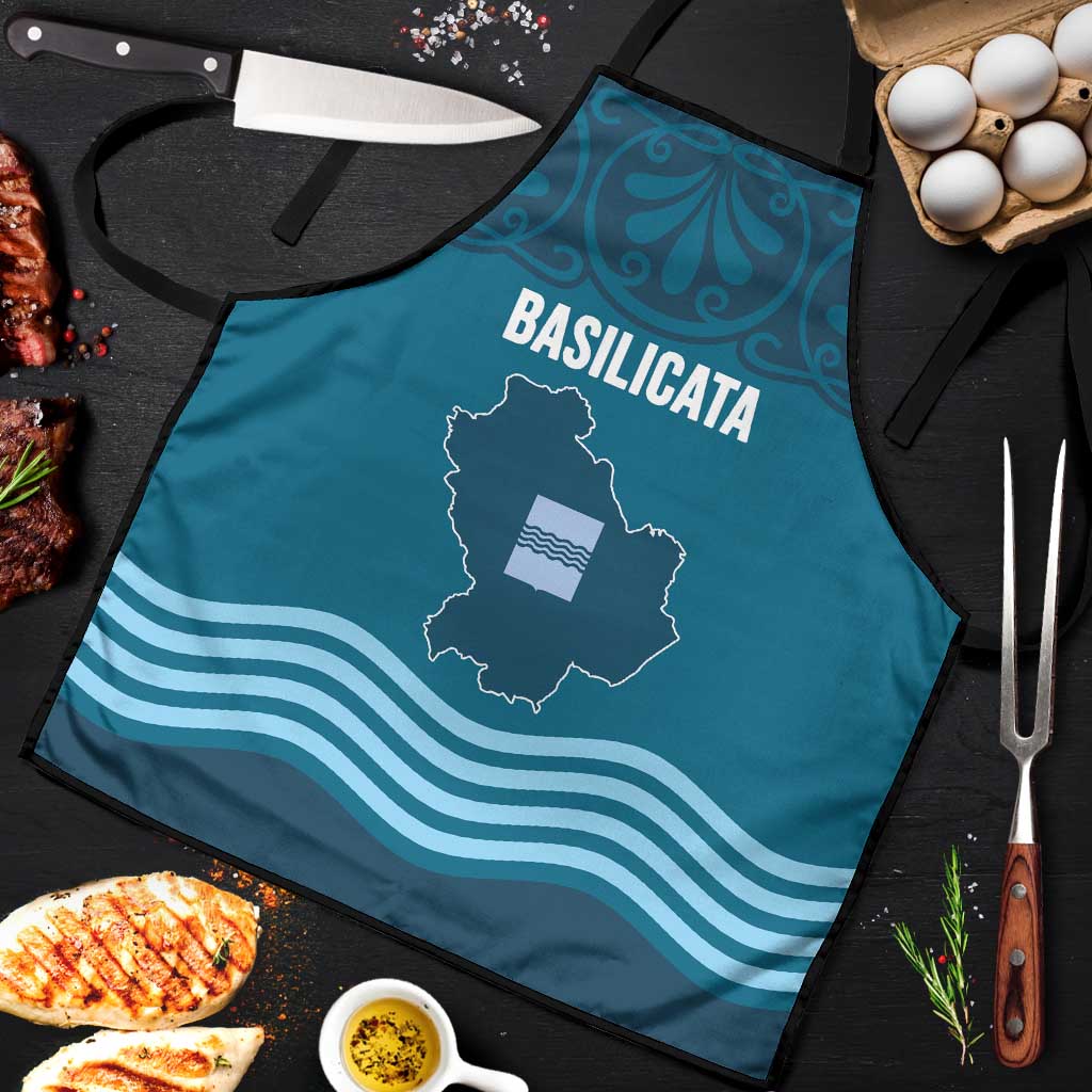 Italy Basilicata Apron Map With Flag Style - Wonder Print Shop