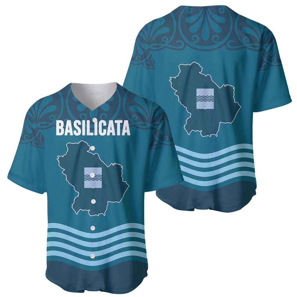 Italy Basilicata Baseball Jersey Map With Flag Style - Wonder Print Shop