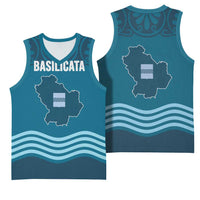 Italy Basilicata Basketball Jersey Map With Flag Style - Wonder Print Shop