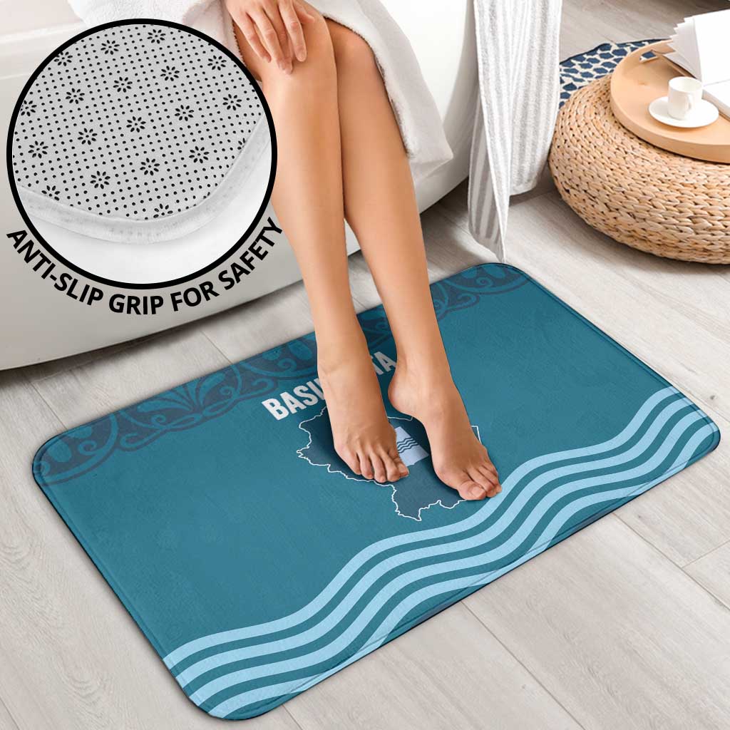 Italy Basilicata Bathroom Set Map With Flag Style - Wonder Print Shop