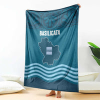 Italy Basilicata Blanket Map With Flag Style - Wonder Print Shop