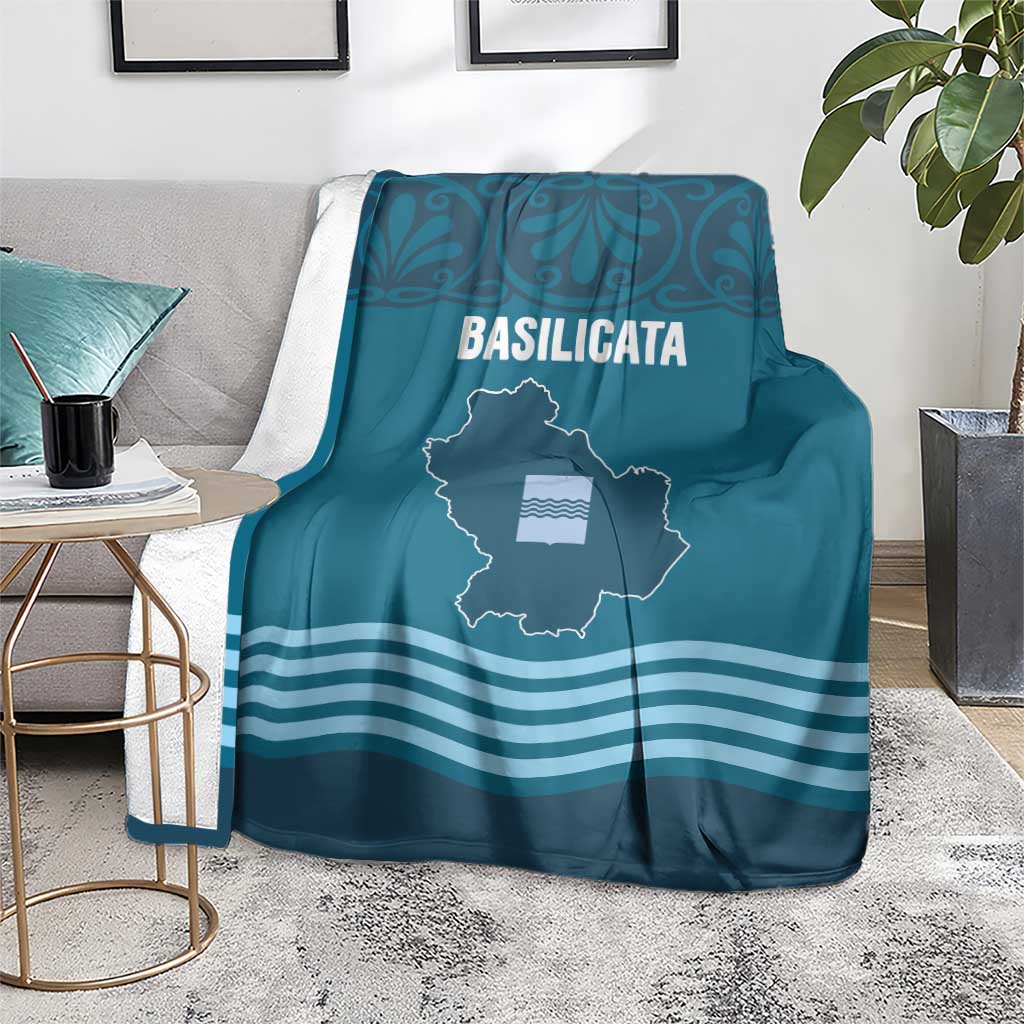 Italy Basilicata Blanket Map With Flag Style - Wonder Print Shop