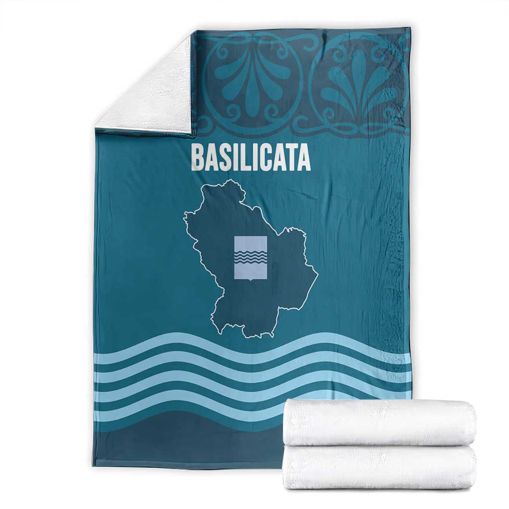 Italy Basilicata Blanket Map With Flag Style - Wonder Print Shop