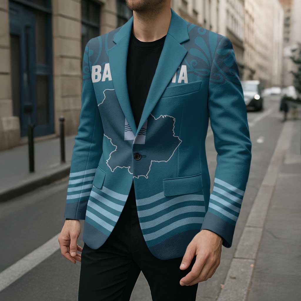 Italy Basilicata Blazer Map With Flag Style - Wonder Print Shop