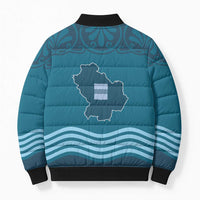 Italy Basilicata Bomber Puffer Jacket Map With Flag Style - Wonder Print Shop