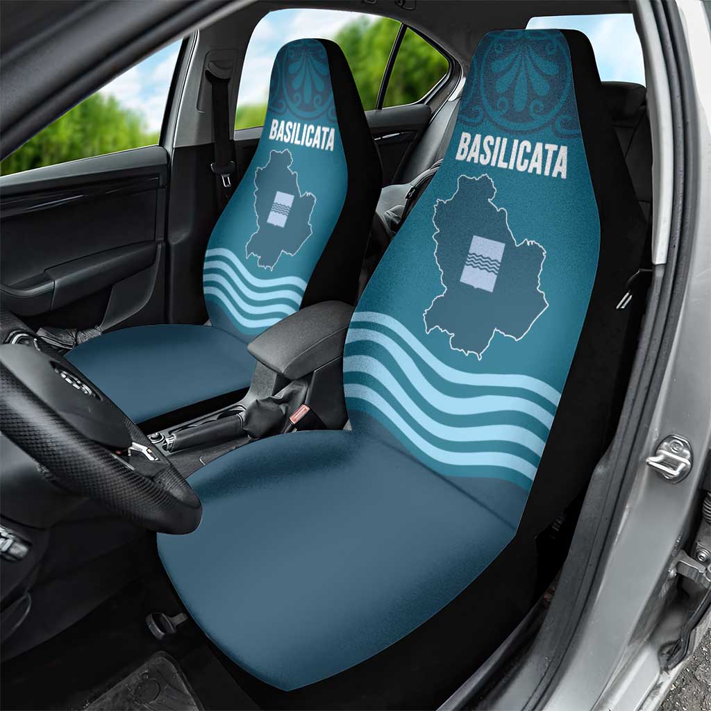 Italy Basilicata Car Seat Cover Map With Flag Style - Wonder Print Shop