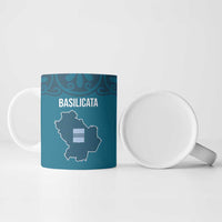 Italy Basilicata Ceramic Mug Map With Flag Style - Wonder Print Shop