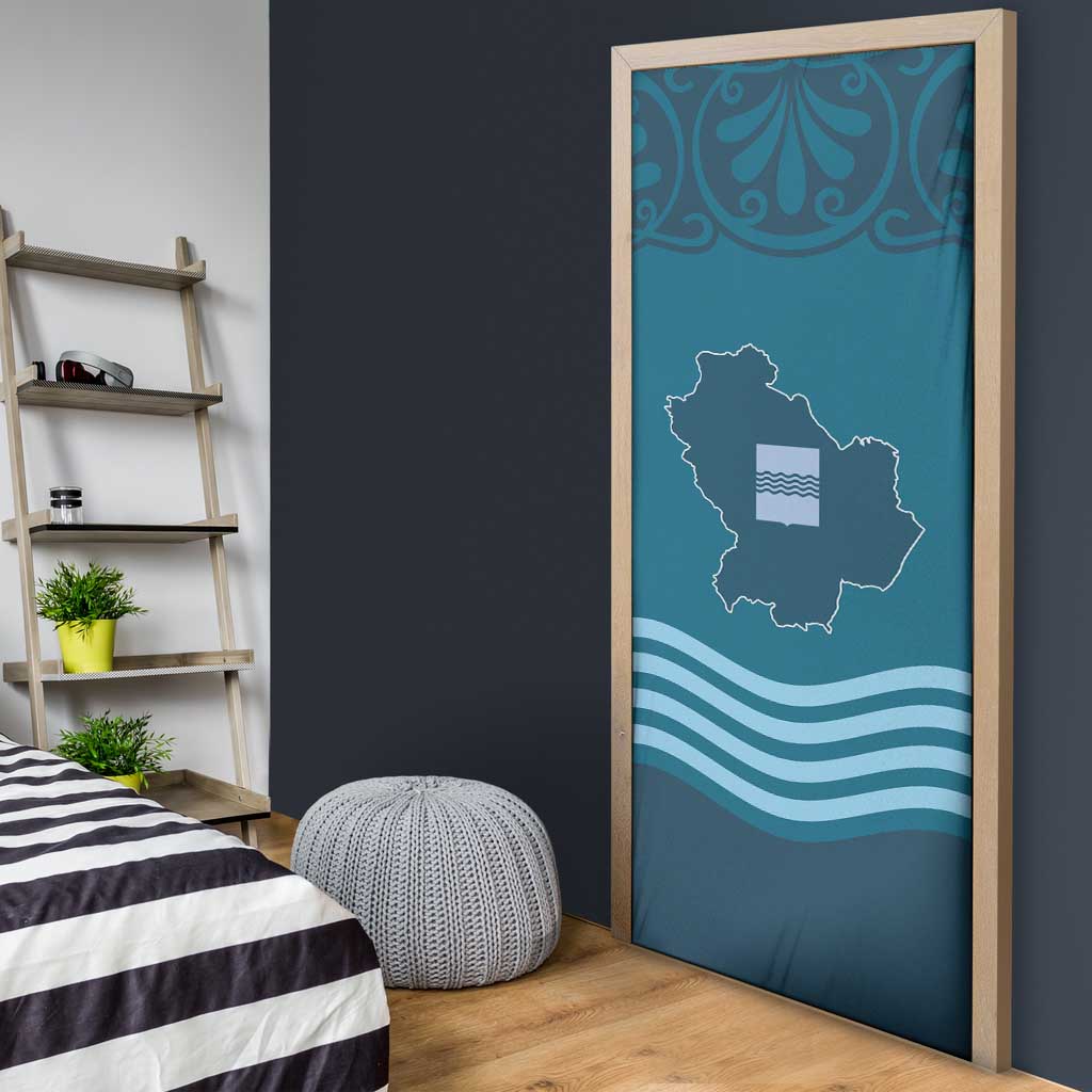 Italy Basilicata Door Cover Map With Flag Style - Wonder Print Shop