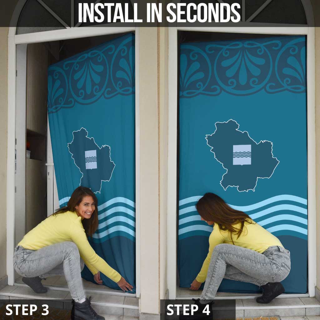 Italy Basilicata Door Cover Map With Flag Style - Wonder Print Shop