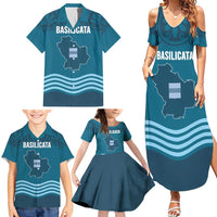 Italy Basilicata Family Matching Summer Maxi Dress and Hawaiian Shirt Map With Flag Style - Wonder Print Shop