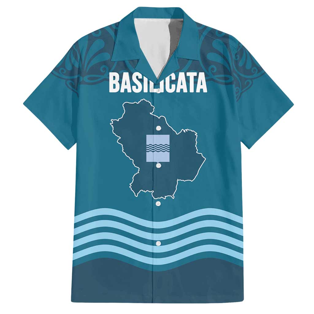 Italy Basilicata Hawaiian Shirt Map With Flag Style - Wonder Print Shop