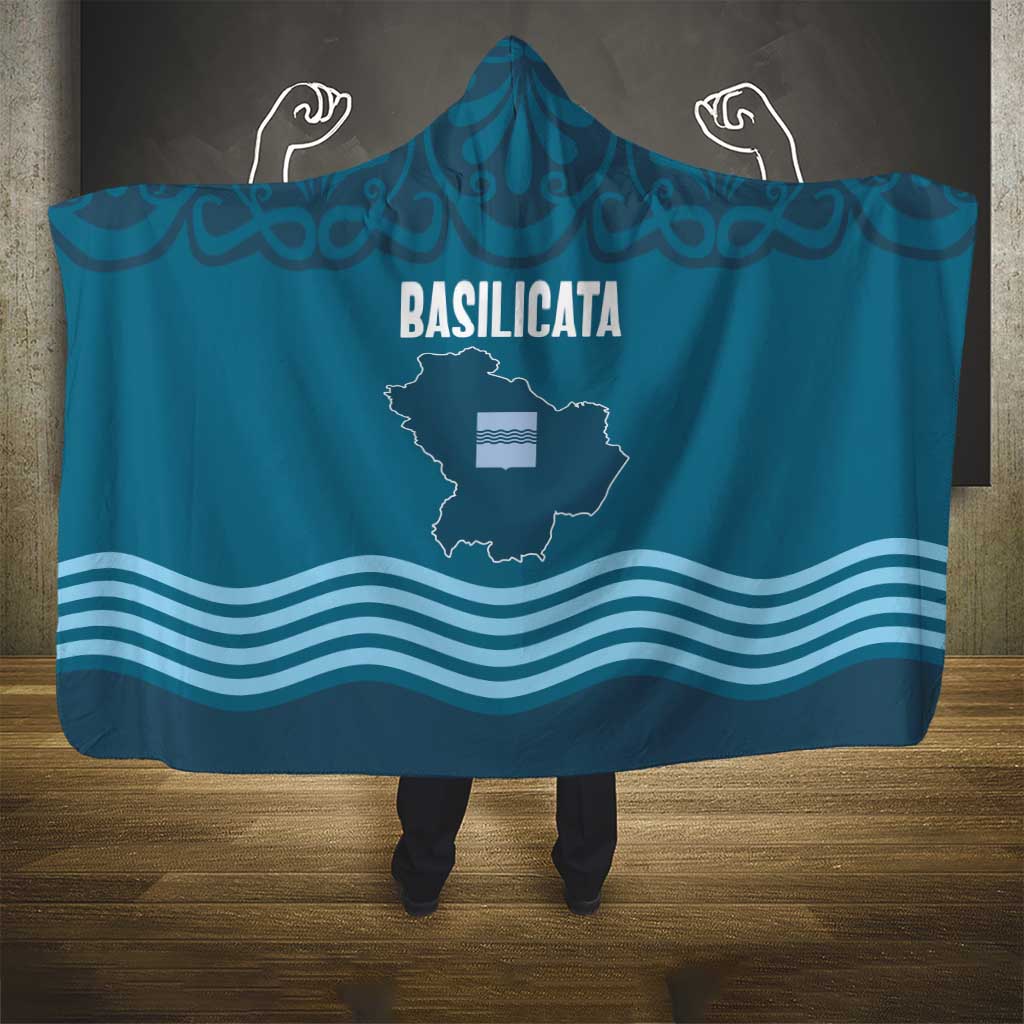 Italy Basilicata Hooded Blanket Map With Flag Style - Wonder Print Shop