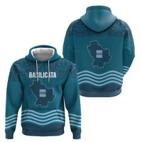 Italy Basilicata Hoodie Map With Flag Style - Wonder Print Shop