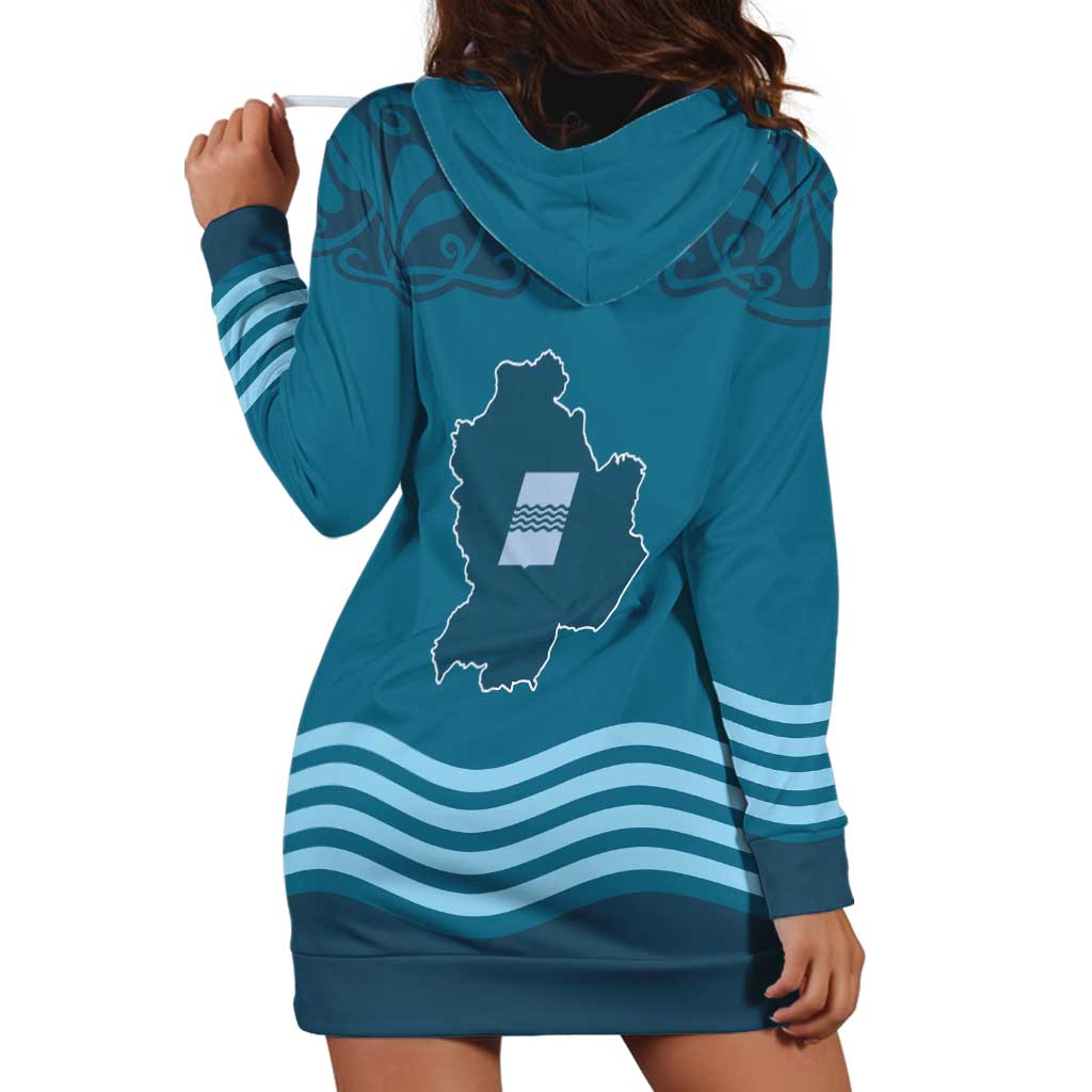 Italy Basilicata Hoodie Dress Map With Flag Style - Wonder Print Shop