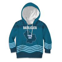 Italy Basilicata Kid Hoodie Map With Flag Style - Wonder Print Shop