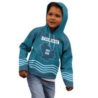 Italy Basilicata Kid Hoodie Map With Flag Style - Wonder Print Shop