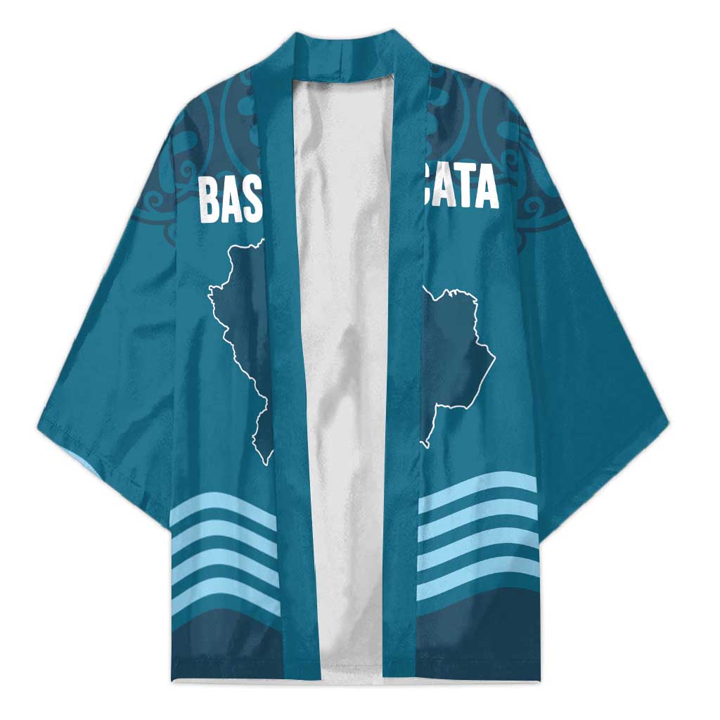 Italy Basilicata Kimono Map With Flag Style - Wonder Print Shop