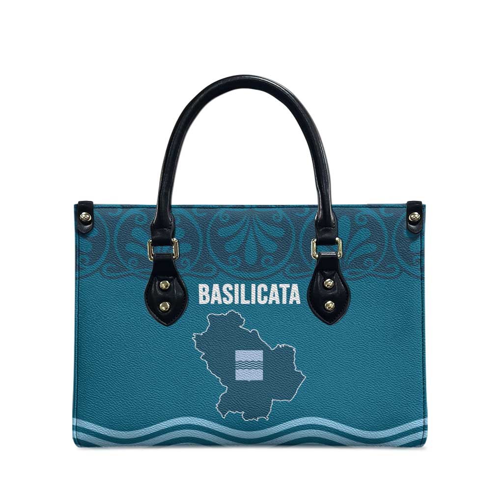 Italy Basilicata Leather Bag Map With Flag Style - Wonder Print Shop