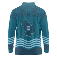 Italy Basilicata Long Sleeve Polo Shirt Map With Flag Style - Wonder Print Shop