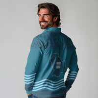 Italy Basilicata Long Sleeve Polo Shirt Map With Flag Style - Wonder Print Shop