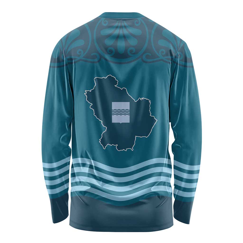 Italy Basilicata Long Sleeve Shirt Map With Flag Style - Wonder Print Shop