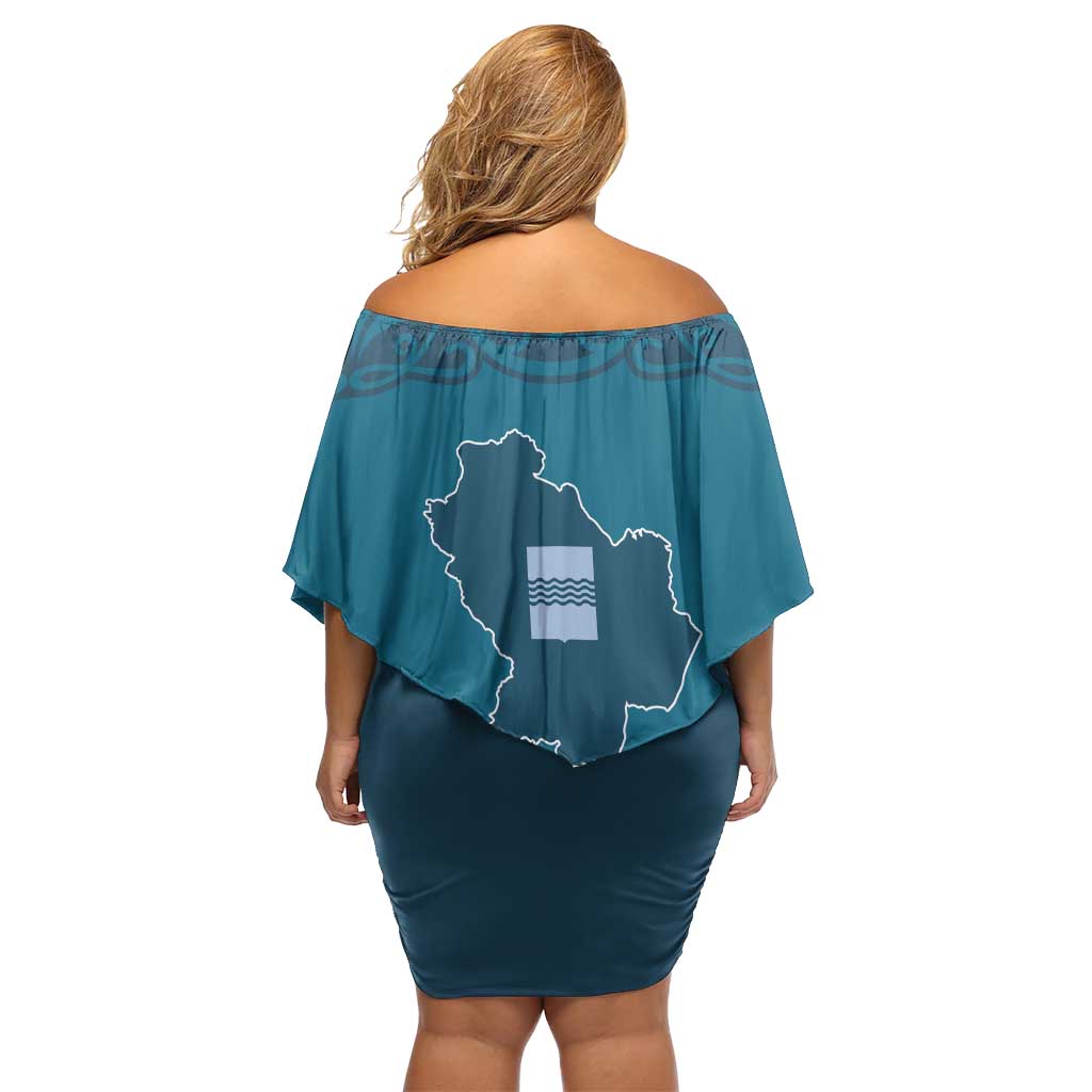 Italy Basilicata Off Shoulder Short Dress Map With Flag Style - Wonder Print Shop