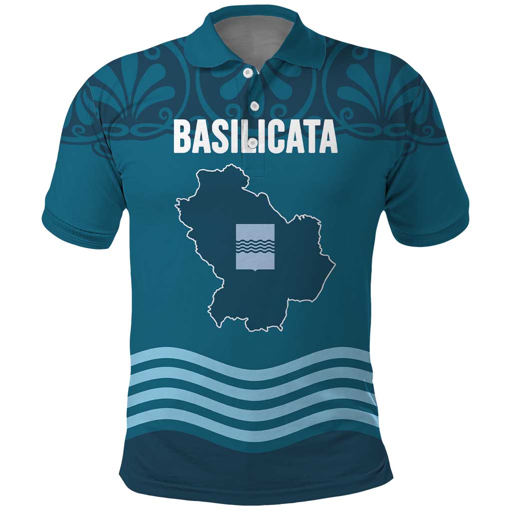 Italy Basilicata Polo Shirt Map With Flag Style - Wonder Print Shop
