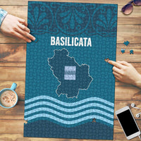 Italy Basilicata Puzzle Map With Flag Style - Wonder Print Shop