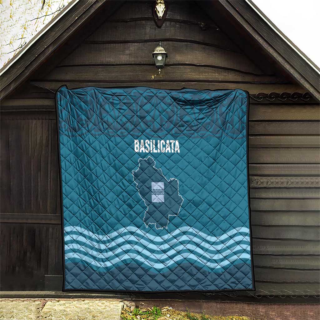 Italy Basilicata Quilt Map With Flag Style - Wonder Print Shop