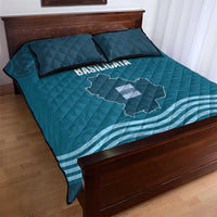 Italy Basilicata Quilt Bed Set Map With Flag Style - Wonder Print Shop