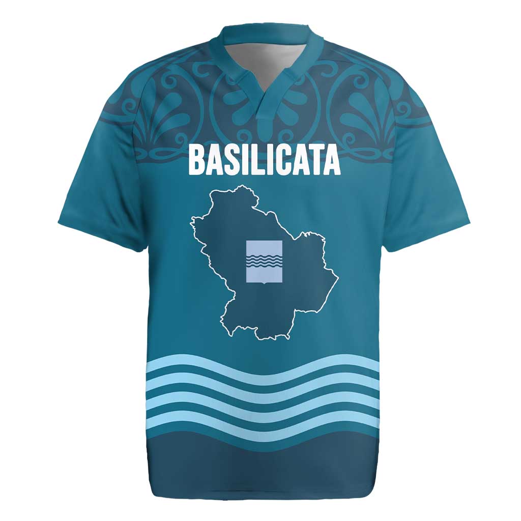 Italy Basilicata Rugby Jersey Map With Flag Style - Wonder Print Shop
