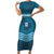 Italy Basilicata Short Sleeve Bodycon Dress Map With Flag Style - Wonder Print Shop