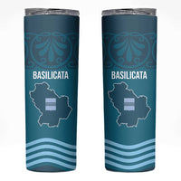 Italy Basilicata Skinny Tumbler Map With Flag Style - Wonder Print Shop