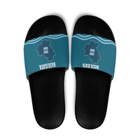 Italy Basilicata Slide Sandals Map With Flag Style - Wonder Print Shop