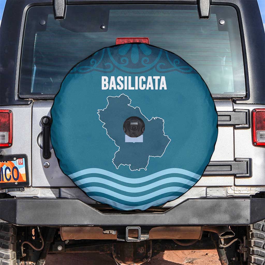Italy Basilicata Spare Tire Cover Map With Flag Style - Wonder Print Shop