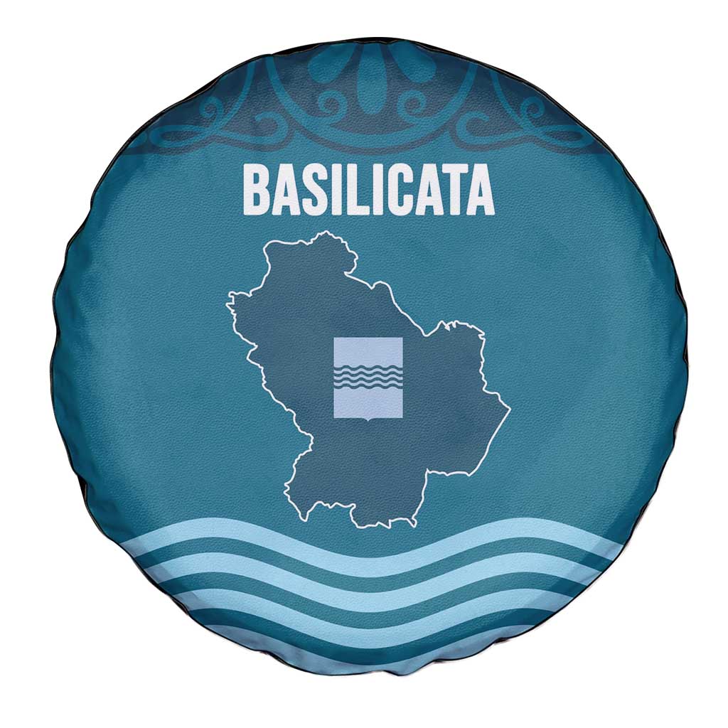 Italy Basilicata Spare Tire Cover Map With Flag Style - Wonder Print Shop
