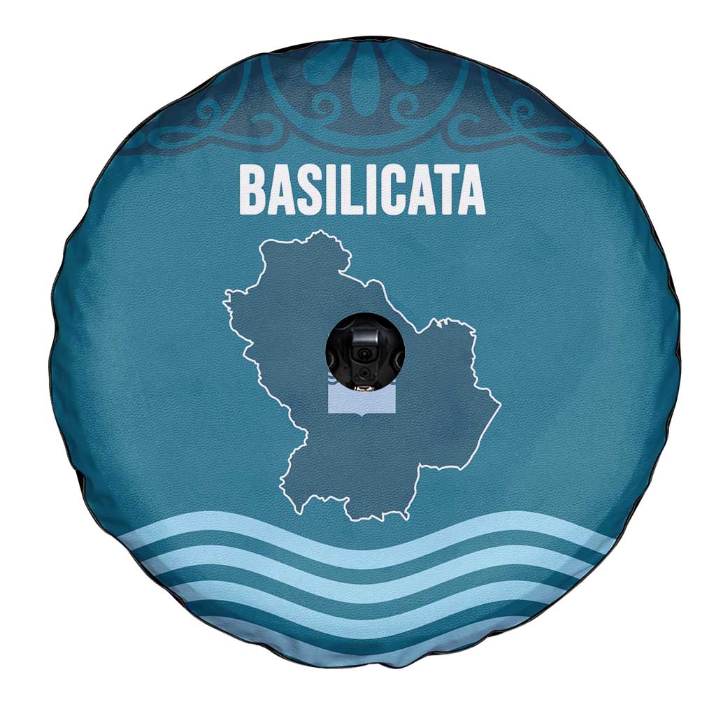 Italy Basilicata Spare Tire Cover Map With Flag Style - Wonder Print Shop
