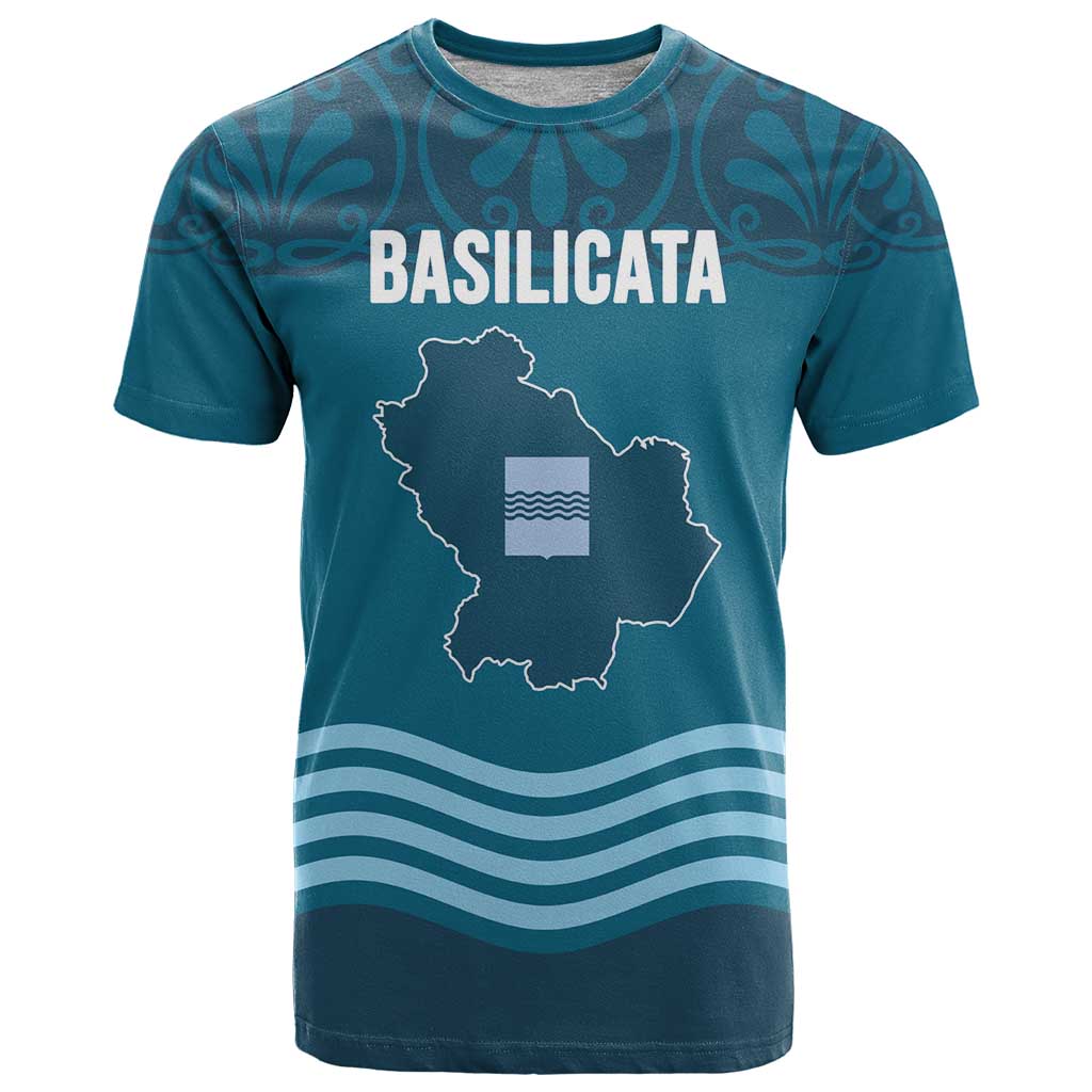 Italy Basilicata T Shirt Map With Flag Style - Wonder Print Shop
