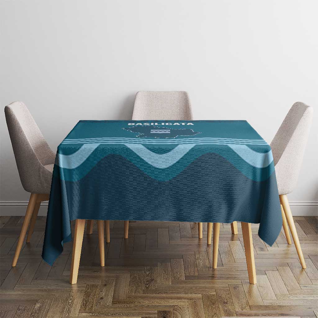 Italy Basilicata Tablecloth Map With Flag Style - Wonder Print Shop