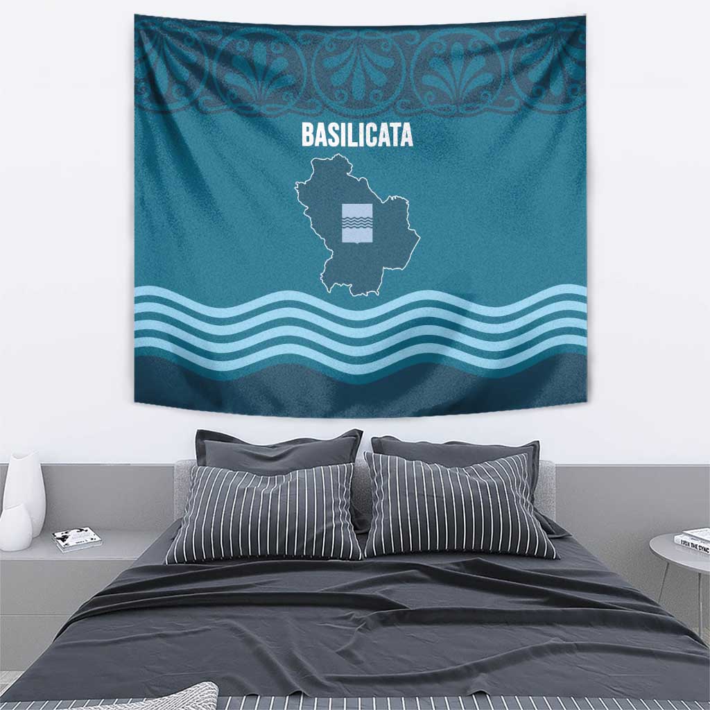 Italy Basilicata Tapestry Map With Flag Style - Wonder Print Shop