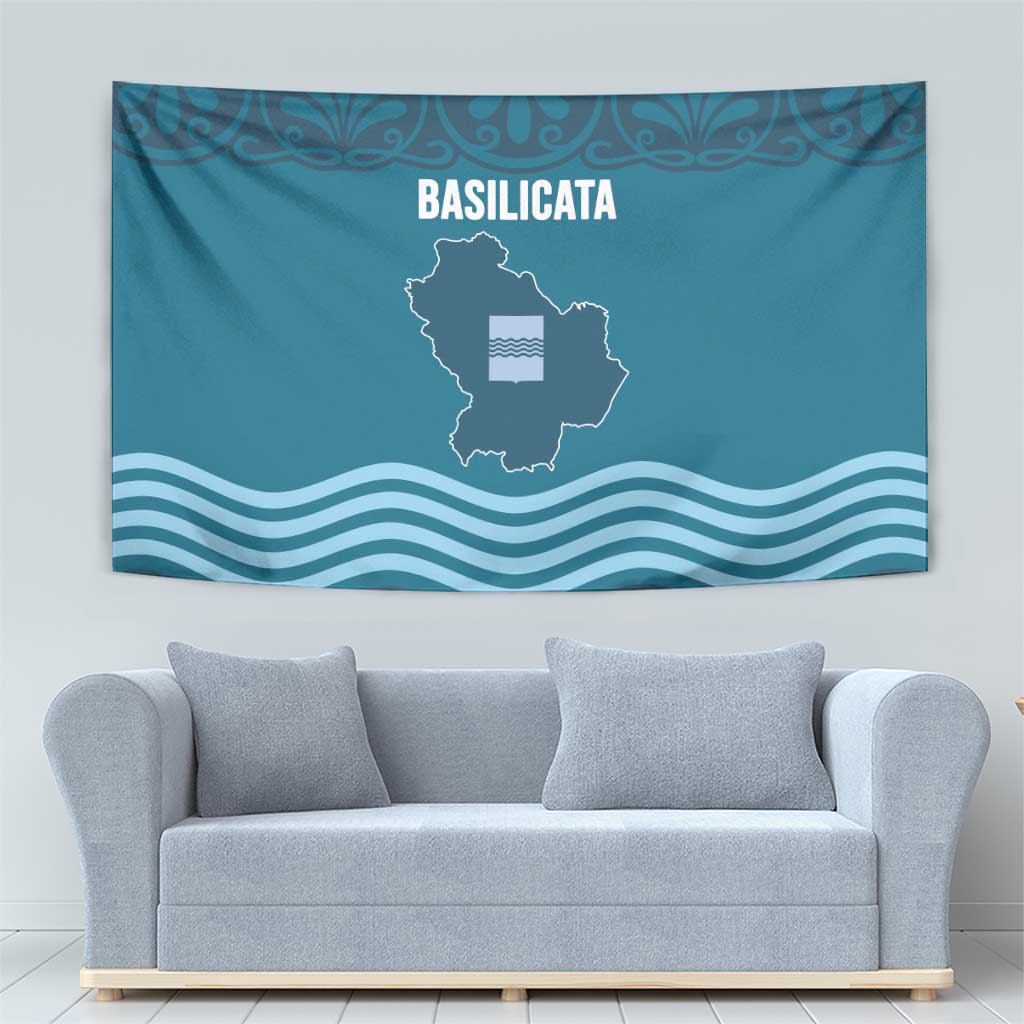 Italy Basilicata Tapestry Map With Flag Style - Wonder Print Shop