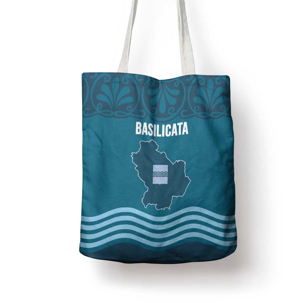 Italy Basilicata Tote Bag Map With Flag Style - Wonder Print Shop